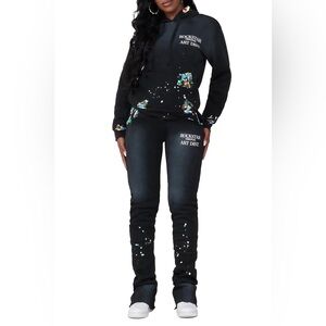 Nevaeh Black Super Stacked Trackset